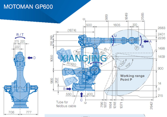 YASKAWA GP600 utilizó el brazo del robot para la carga útil de la selección y del lugar 600kg