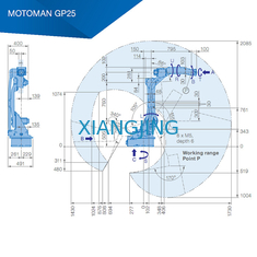 6 selección de AXIS YASKAWA GP25 y robot industrial del brazo de la carga útil 1730m m de la máquina 25kg del lugar