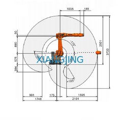 El brazo elegante usado del robot utilizó PA R2100 del KR 70 del robot de Kuka para la soldadura del robot
