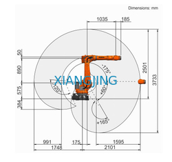 Robot linear del carril GBS de la pista para el brazo usado del robot de soldadura de Kuka KR70